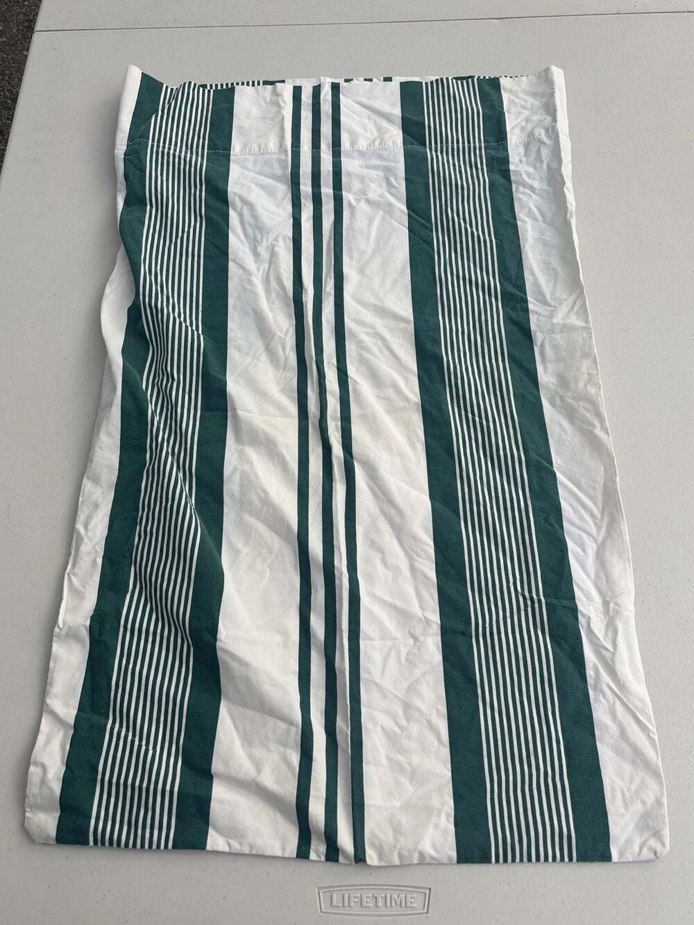 Ralph Lauren Standard Pillowcase Standard Green White Striped Cotton